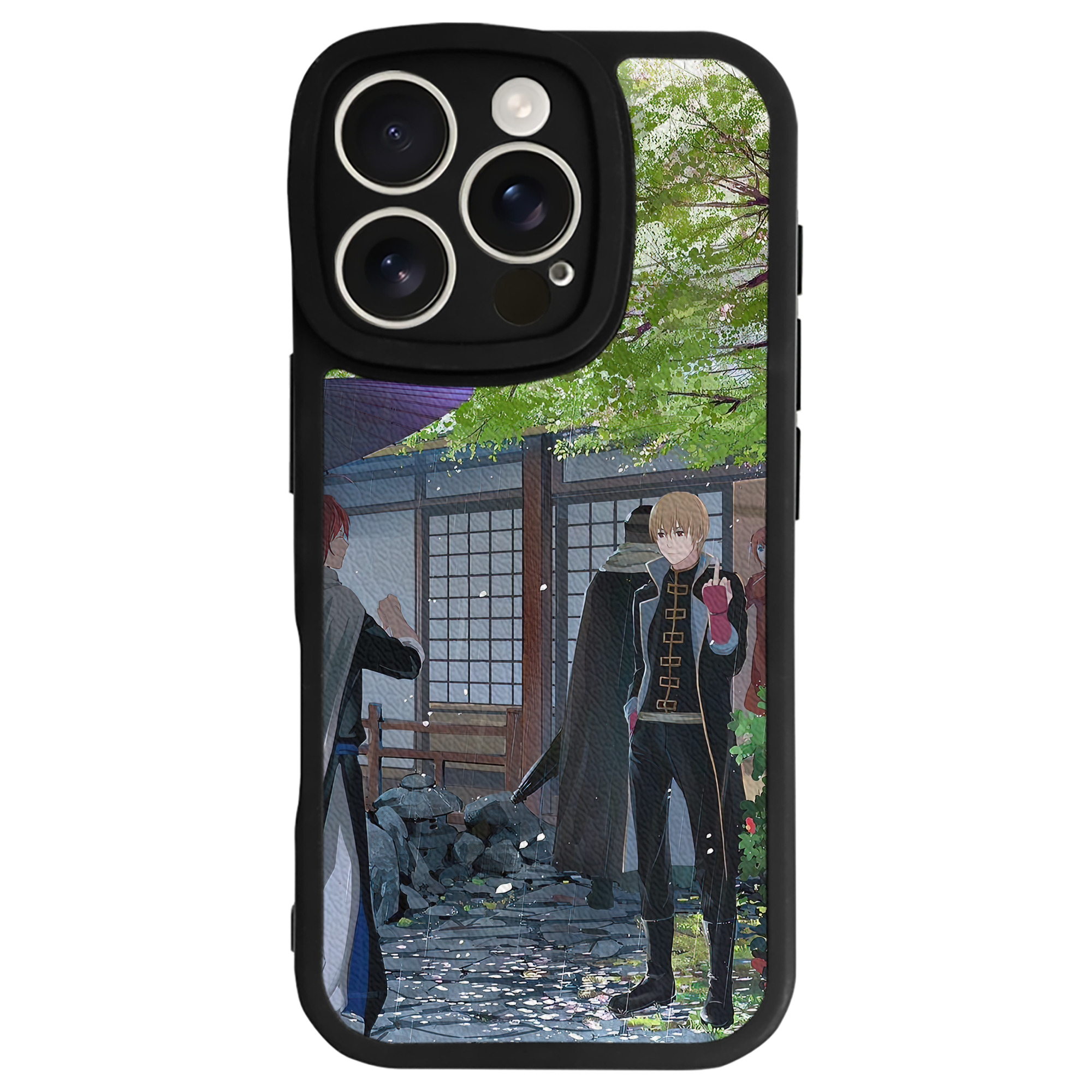 （画像用） ぎんたま 坂田銀時（さかたぎんとき） 神楽 志村新八（しむら しんぱち） GINTAMA Sakata Gintoki Kagura Shimura Shinpachi 【iPhone 16シリーズ対応】シリコンスマホケース（レザー調） 材質：シリコン